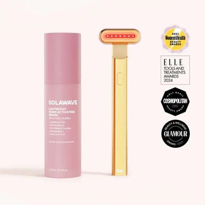 Revella™ 4‑in‑1 Red Light Therapy Wand + Activating Serum (Anti‑Aging, Skin Tightening, Collagen Boosting)