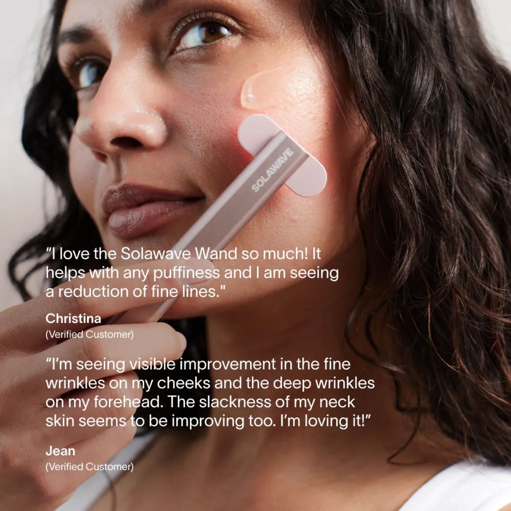 Revella™ 4‑in‑1 Red Light Therapy Wand + Activating Serum (Anti‑Aging, Skin Tightening, Collagen Boosting)