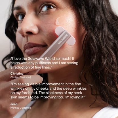 Revella™ 4‑in‑1 Red Light Therapy Wand + Activating Serum (Anti‑Aging, Skin Tightening, Collagen Boosting)